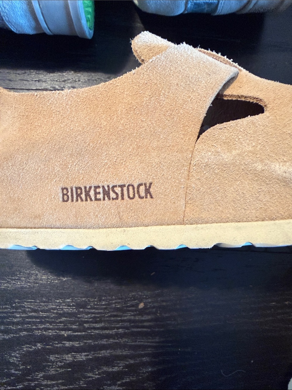 Birkenstock Kids Suede Moccasin Clogs in Light Tan - Picture 4 of 4
